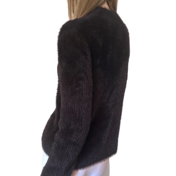 Banana Republic Sweater Mock Neck Nylon Cotton Fuzzy Cosy Super Soft Pullover - Picture 6 of 14